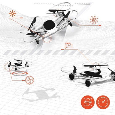 Sharper Imager 7" Fly And Drive Rechargeable Drone 3 Sharper Imager 7" Fly And Drive Rechargeable Drone