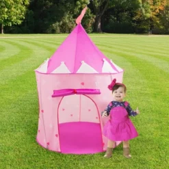 Toy Time Kids' Foldable Popup Princess Castle Play Tent With Carrying Bag - Pink -Kids Toys Store GUEST 09f3f041 c359 40ee ab72 17e6613f3d1f