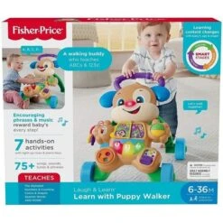Fisher Price - Laugh, Learn, Grow & Play Baby Walker And Musical Learning Toy With Smart Stages Educational Content, Learn With Puppy​