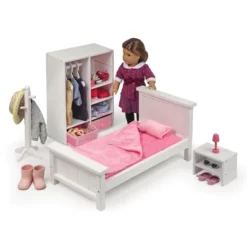 Bedroom Furniture Set For 18" Dolls - White/Pink 10 Bedroom Furniture Set For 18" Dolls - White/Pink -Kids Toys Store GUEST 1447bf22 398d 4a5d 8df5 7a71668e7a45