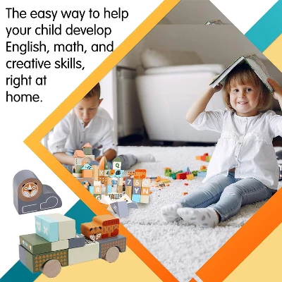 Leo & Friends Count & Spell Blocks Set For Toddlers/101 Pieces 7 Leo & Friends Count & Spell Blocks Set For Toddlers/101 Pieces - Image 5