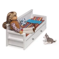 Sofa/Daybed With Trundle For 18" Dolls - White/Multi -Kids Toys Store GUEST 1c0aff3f f016 473d a159 12bb628a69f4
