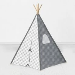 Bacati - Arrows Gray Play Tent For Kids/Toddlers, 100% Cotton Percale Fabric Cover 14 Bacati - Arrows Gray Play Tent For Kids/Toddlers, 100% Cotton Percale Fabric Cover -Kids Toys Store GUEST 1df7fe80 01a1 479f b69d 1014a3cc72bc