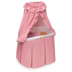 Badger Basket Kisses Rocking Doll Bassinet - Pink/White -Kids Toys Store GUEST 1f3ec27c 91d3 4783 b613 970c239a19ce