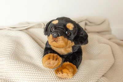 Bearington Rottweiler Dog Stuffed Animal: Black And Tan Plush Fur 15 Inches 3 Bearington Rottweiler Dog Stuffed Animal: Black And Tan Plush Fur 15 Inches