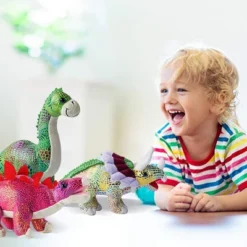 BUILD ME Stuffed Animal Set Of 4 - 12" Soft Dinosaur Plush Toys For Boys And Girls -Kids Toys Store GUEST 2c0c86f6 a0a7 4a40 bf3c 05c333e55a23