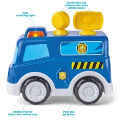 Kidoozie Talk & Roll R/C Police Van, Remote Control Toy Vehicle With Lights And Sounds For Toddlers 2 Years And Older