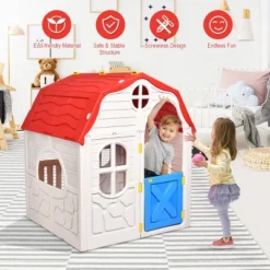 Costway Kids Cottage Playhouse Foldable Plastic Play House Indoor Outdoor Toy Portable 15 Costway Kids Cottage Playhouse Foldable Plastic Play House Indoor Outdoor Toy Portable -Kids Toys Store GUEST 42d9ca03 559b 48e3 9d5c 3976e1b4a921