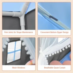 Costway Kids Playhouse Tent Large Castle Fairy Tent Gift W/Star Lights Mat -Kids Toys Store GUEST 4952082c b846 43b7 99db aae1732c64fc