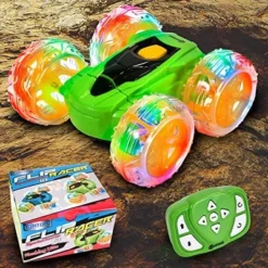 Contixo Remote Control Car SC3 -Stunt Car Toy, 4WD Double Sided 360° Rotating RC -Green