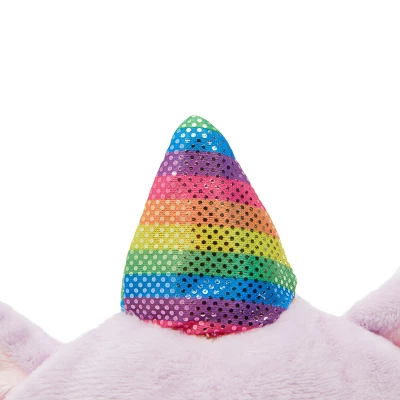 Small Reversible Caticorn Plush Toy, Lavender And White Caticorn Plushie With Rainbow Horn (6 X 12 In) 8 Small Reversible Caticorn Plush Toy, Lavender And White Caticorn Plushie With Rainbow Horn (6 X 12 In) - Image 6