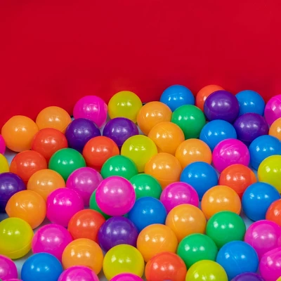 Outsunny Indoor/Outdoor Memory Foam Ball Pit For Toddlers 1-3 Sensory Toy, Red 7 Outsunny Indoor/Outdoor Memory Foam Ball Pit For Toddlers 1-3 Sensory Toy, Red - Image 5