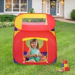 Costway Portable Kid Baby Play House Indoor Outdoor Toy Tent Game Playhut With 100 Balls -Kids Toys Store GUEST 58c3d0fd b711 4ef3 86ce e456ebf84da9