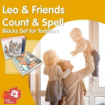 Leo & Friends Count & Spell Blocks Set For Toddlers/101 Pieces 3 Leo & Friends Count & Spell Blocks Set For Toddlers/101 Pieces