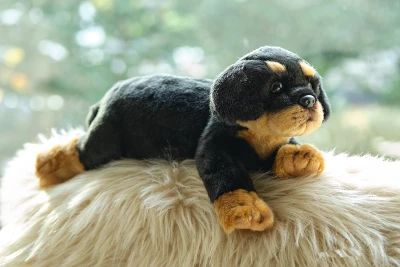 Bearington Rottweiler Dog Stuffed Animal: Black And Tan Plush Fur 15 Inches 4 Bearington Rottweiler Dog Stuffed Animal: Black And Tan Plush Fur 15 Inches - Image 2