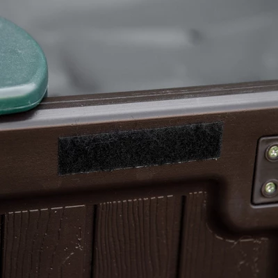 Outsunny Kids Outdoor Sandbox With Cover Garden Bed, Easy Assembly Children's Play Station For Backyard, Brown 6 Outsunny Kids Outdoor Sandbox With Cover Garden Bed, Easy Assembly Children's Play Station For Backyard, Brown - Image 4