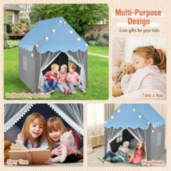 Costway Kids Playhouse Tent Large Castle Fairy Tent Gift W/Star Lights Mat -Kids Toys Store GUEST 80bbdeba d39e 45ab 96b4 3e7abd08e0d4