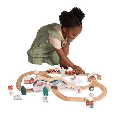 Manhattan Toy Alpine Express 49-Piece Wooden Toy Train Set With Scenic Accessories For Toddlers 3 Years And Up 3 Manhattan Toy Alpine Express 49-Piece Wooden Toy Train Set With Scenic Accessories For Toddlers 3 Years And Up