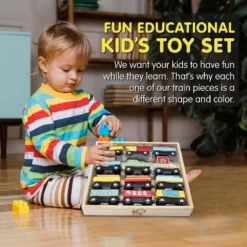 Leo & Friends 12-Piece Wooden Train Set -Kids Toys Store GUEST 87a92338 daa9 4bd6 9b54 fce85b36fc99