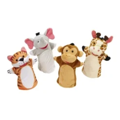 Melissa & Doug Zoo Friends Hand Puppets 4pk - Elephant, Giraffe, Tiger, And Monkey -Kids Toys Store GUEST 8995ba44 3f97 42b6 a44c 16d8b7b62212