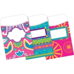 3pk 30ea Bohemian Garden Peel & Stick Library Pockets - Barker Creek