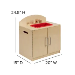 Emma And Oliver Children's Wooden Kitchen Sink With Turnable Knobs For Commercial Or Home Use -Kids Toys Store GUEST 9472da72 eae2 4b05 939f 3f42847a5a98
