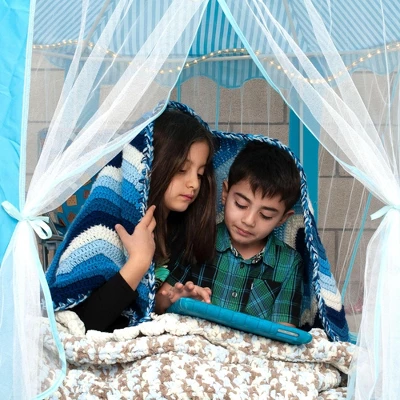 Ningbo Zhongying Leisure Products Blue Hexagon Fantasy Castle Play Tent | 53 X 47 X 55 Inches 6 Ningbo Zhongying Leisure Products Blue Hexagon Fantasy Castle Play Tent | 53 X 47 X 55 Inches - Image 4