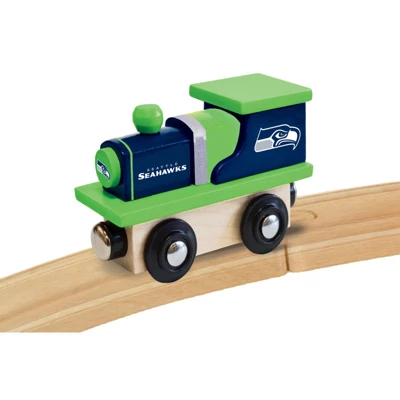 MasterPieces Officially Licensed NFL Seattle Seahawks Wooden Toy Train Engine For Kids 5 MasterPieces Officially Licensed NFL Seattle Seahawks Wooden Toy Train Engine For Kids - Image 3