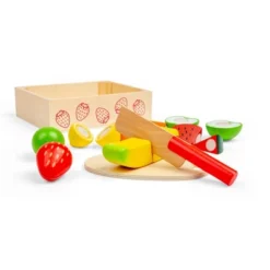 Bigjigs Toys Cutting Fruit Crate Wooden Role Play Toy Set Of 18 -Kids Toys Store GUEST a363f6f2 b95a 457f 95ae 885d8e2670f2
