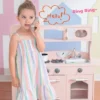 Pink Wooden Toy Kitchen With Fridge Freezer And Oven By Teamson Kids TD-11414P -Kids Toys Store GUEST ab298e62 2086 4e25 865a c34695aa47b2