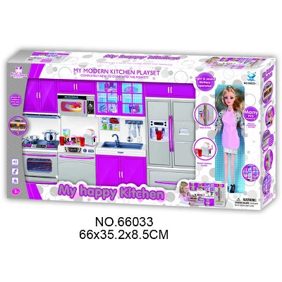 Link Little Princess Modern Kitchen Full Deluxe Kit Kitchen Playset With Toy Doll, Lights, And Sounds 6 Link Little Princess Modern Kitchen Full Deluxe Kit Kitchen Playset With Toy Doll, Lights, And Sounds - Image 4