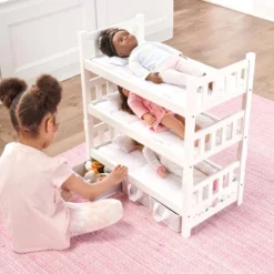 Badger Basket 1-2-3 Convertible Doll Bunk Bed With Bedding And Baskets - White Rose -Kids Toys Store GUEST bac6cf69 0a34 490c 92e7 6723af21d91f