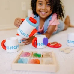 Melissa & Doug 22-Piece Steep And Serve Wooden Tea Set - Play Food And Kitchen Accessories -Kids Toys Store GUEST bb78f2a5 104d 4dc9 bc8c bd454c16e71d