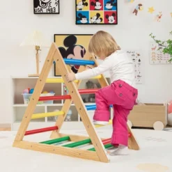 Costway Climbing Triangle Ladder, Wooden Triangle Climber, Educational Triangle Climber -Kids Toys Store GUEST bdb13561 6f13 4227 a2fd 5a3ea3122fe8