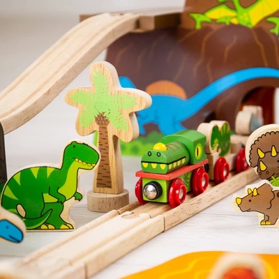 Bigjigs Dinosaur Train Set 4 Bigjigs Dinosaur Train Set - Image 2