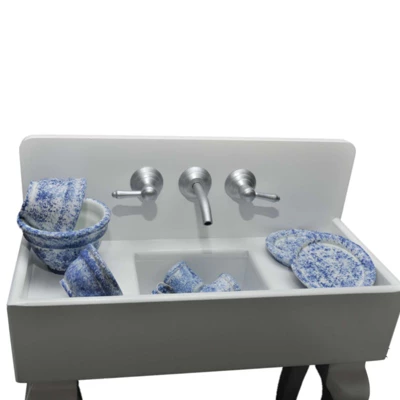 The Queen's Treasures 18" Doll Furniture Farmhouse Sink Fits American Girl 6 The Queen's Treasures 18" Doll Furniture Farmhouse Sink Fits American Girl - Image 4