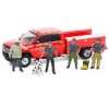 "Firefighter II" 6 Piece Diecast Set (4 Figurines, 1 Dog And 1 Accessory) For 1/64 Scale Models By American Diorama