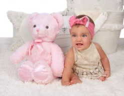 Bearington My First Bear: Classic Hand-Sewn 12-Inch Pink Stuffed Bear -Kids Toys Store GUEST c7940617 d982 46aa bce9 97da96fedc81