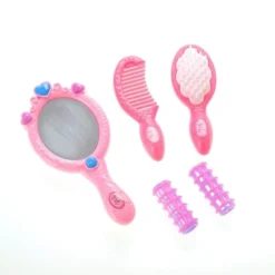 Insten Cute Little Girls Beauty Salon Fashion Playset With Mirror, Hairdryer & Accessories, Pretend Toys For Kids