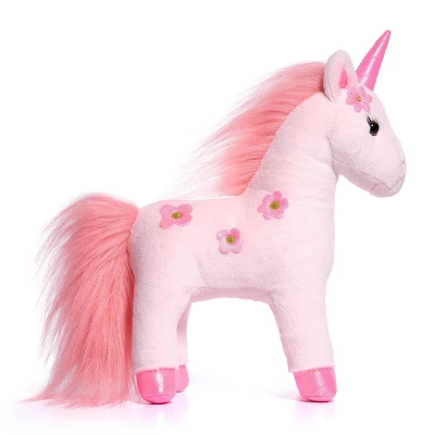 FAO Schwarz 13" Pink Unicorn Glow In The Dark Toy Plush 5 FAO Schwarz 13" Pink Unicorn Glow In The Dark Toy Plush - Image 3