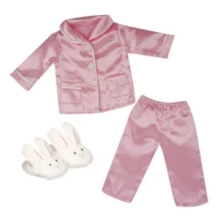 Sophia’s Satin Pajama Set For 18” Dolls, Pink