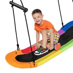 Costway Saucer Tree Swing Surf Kids Outdoor Adjustable Oval Platform Set W/ Handle BlueGreen ColorfulCamouflage Green -Kids Toys Store GUEST d05f7f30 a15a 4e46 8fcb f2ea3550a459