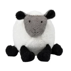 Lambs & Ivy Sleepy Sheep Plush White/Black/Gray Sheep Stuffed Animal Toy - Wooly