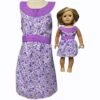 Doll Clothes Superstore Size 12 Matching Girl And Doll Purple Flower Sundresses