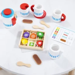 Melissa & Doug 22-Piece Steep And Serve Wooden Tea Set - Play Food And Kitchen Accessories -Kids Toys Store GUEST db087fb2 314f 4695 845d fb856b0bb529