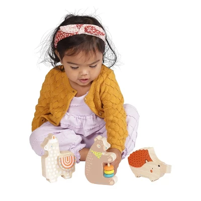 Manhattan Toy Musical Forest Trio 3 Piece Wooden Toy Set For Toddlers With Bear Rattle, Llama Clacker & Hedgehog Guiro 4 Manhattan Toy Musical Forest Trio 3 Piece Wooden Toy Set For Toddlers With Bear Rattle, Llama Clacker & Hedgehog Guiro - Image 2