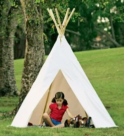 HearthSong 7Õ Cotton Canvas And Wooden Pole Indoor/Outdoor Family Tent With 7Õ Battery-Operated Tent Lights -Kids Toys Store GUEST e85f8f65 97d1 4644 a47e 44643f1c03b4