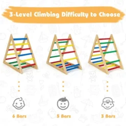 Costway Climbing Triangle Ladder, Wooden Triangle Climber, Educational Triangle Climber -Kids Toys Store GUEST e9c59288 e66c 43bd b6fe 75f1996e59f8
