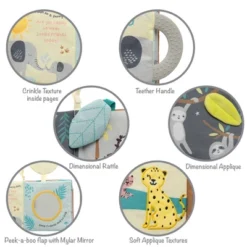 Lambs & Ivy Jungle Friends Developmental Soft Book & Elephant Plush Toy Gift Set -Kids Toys Store GUEST ef266b59 8ae9 4a0a a20b 2d76fe29d80f