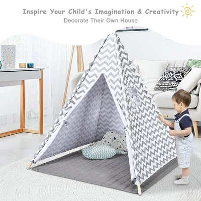 Costway 5.2' Portable Kids' Play Tent Playhouse Sleeping Dome W/ Cushion 8 Costway 5.2' Portable Kids' Play Tent Playhouse Sleeping Dome W/ Cushion - Image 6